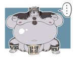  ... 2020 4:3 anthro balls belly canid canine canis clothing genitals hi_res horkeukamui kemono loincloth male mammal moobs navel nipples obese obese_anthro obese_male overweight overweight_anthro overweight_male solo tdph2dubnoxxthu tokyo_afterschool_summoners video_games wolf 