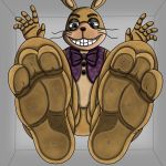  1:1 2019 3_toes 5_fingers ambiguous_gender anthro barefoot big_feet black_nose bottomless bow_tie brown_body brown_ears brown_eyebrows buckteeth clothed clothing eyebrows featureless_crotch feet fingers five_nights_at_freddy&#039;s five_nights_at_freddy&#039;s_vr:help_wanted fnaf_vr_help_wanted foot_fetish foot_focus glitchtrap grey_background grey_eyes group hi_res lagomorph leporid long_ears looking_down male male_focus mammal micro mostly_nude multicolored_body multicolored_ears narrowed_eyes pawpads rabbit simple_background sitting smashcuenta123 smile solo_focus squint squish tan_body tan_ears teeth toes topwear vest video_games whiskers 
