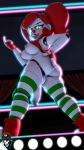  3d_(artwork) animatronic baby_(fnafsl) balls big_balls big_butt big_penis breasts butt circus_baby_(fnaf) clothing clown digital_media_(artwork) female five_nights_at_freddy&#039;s genitals glowing glowing_eyes green_eyes hair hi_res huge_balls huge_butt huge_penis humanoid intersex intersex/female jollyferret leggings legwear machine neon neon_lights penis photoshop red_hair robot robot_humanoid rollerskates sister_location solo source_filmmaker teeth tongue tongue_out video_games white_body 