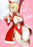  akatsuki_ikki christmas cleavage fate/grand_order stockings tagme thighhighs 