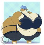  anthro big_breasts breasts clothing common_hippopotamus crescent-blue-zero female hair hi_res hippopotamid huge_breasts lingerie mammal morbidly_obese obese obese_anthro obese_female overweight overweight_anthro overweight_female solo wide_hips 