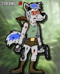  anthro blood bodily_fluids boots bottomwear bow bruised canid canine canis clothed clothing cosplay crossdressing cyberwolfjv ear_piercing ear_ring eyewear footwear gun hotpants lara_croft male mammal piercing ranged_weapon shorts solo sunglasses tight_clothing tomb_raider weapon wolf 