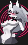  anthro blush breasts canid canid_demon demon fangs female genitals hellhound helluva_boss hi_res looking_at_viewer loona_(vivzmind) mammal pussy solo underground_(artist) 