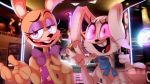  2020 :d anthro big_eyes black_eyebrows black_nose bow_tie breasts brown_body brown_ears buckteeth checkered_floor close-up clothed clothing detailed duo eyebrows female five_nights_at_freddy&#039;s five_nights_at_freddy&#039;s:_security_breach five_nights_at_freddy&#039;s_vr:help_wanted fnaf_vr_help_wanted glitchtrap gold_statue half-closed_eyes hi_res inside invalid_color lagomorph leporid long_ears male mall mammal narrowed_eyes neon_sign open_mouth pawpads paws pink_eyes pink_sclera purple_eyelids purple_eyes rabbit red_tongue sculpture sign smile statue stitch_(disambiguation) teeth tongue toonup toony topwear vanny_(fnaf) vest video_games whiskers white_body white_ears 