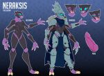  2020 alien armor arthropod bungie clothed clothing destiny_(video_game) digital_media_(artwork) eliksni erection fallen_captain fangs gaiki genitals headgear helmet humanoid male model_sheet multi_arm multi_eye multi_limb nude penis simple_background smile solo teeth video_games 