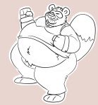  2020 animal_crossing anthro belly bottomwear canid canine clothing eyes_closed justabeariguess male mammal nintendo obese obese_anthro obese_male overweight overweight_anthro overweight_male pants raccoon_dog solo tanuki tom_nook_(animal_crossing) video_games 