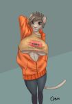  absurd_res anthro big_breasts breasts brown_eyes clothed clothing cubikore felid female hi_res hoodie huge_breasts looking_at_viewer mammal solo topwear 