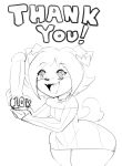  ambiguous_gender anthro canid canine canis clothed clothing collar desi dildo domestic_dog dress english_text girly hi_res holding_object male_(lore) mammal monochrome sex_toy solo text thecon thick_thighs wide_hips 