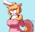  anon anthro butterscotch_(peargor) canid canine canis clothed clothing collar domestic_dog female mammal petting shiba_inu solo spitz starfighter tailwag tongue tongue_out 