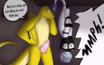  absurd_res anthro asphyxiation bdsm bondage bound breasts breath_play clamp dragon duo english_text female genitals hi_res horn liuthekitty775 male male/female nude penis sex_toy straps text vibrator wings ych_(character) 