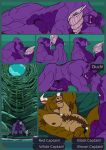  accessory animated anthro ape barazoku bastoro bovid bovine casual_nudity cock_ring cyoa dark_fur dialogue european_mythology fantasy fur genitals gokong_bull gorilla greek_mythology haplorhine horn jewelry male mammal minotaur muscular mythology penis penis_accessory penis_jewelry primate purple_body purple_fur purple_skin rickleone sea short_playtime skyhorn&#039;s_adventures water webcomic 