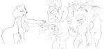 absurd_res all_fours animal_crossing anthro beckoning big_breasts breasts canid canine chibi durag eeveelution featureless_breasts female feral gesture glaceon goon_(goonie_san) goonie-san group hi_res lucario male male/female mammal monochrome navel nintendo nipples pok&eacute;mon pok&eacute;mon_(species) porcupine rear_view reiko_(goonie-san) rodent sketch_page smile speech_bubble text umbreon video_games 