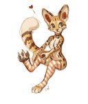  2020 4_toes anthro breasts digital_media_(artwork) felid feline female fingers flashw mammal serval smile solo toes 