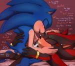  anthro anthro_on_anthro balls bodily_fluids dialogue duo english_text erection eulipotyphlan fur genitals hedgehog hi_res krazyelf male male/male male_penetrated male_penetrating male_penetrating_male mammal penetration penis sex shadow_the_hedgehog sonic_the_hedgehog sonic_the_hedgehog_(series) text 