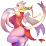  absurd_res anthro asian_clothing breasts chinese_clothing chinese_dress clothing dress east_asian_clothing female hi_res hopping4 mienshao nintendo pok&eacute;mon pok&eacute;mon_(species) solo video_games 