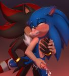  anthro balls blush bodily_fluids duo ejaculation erection eulipotyphlan fur genital_fluids genitals hedgehog hi_res krazyelf male male/male male_penetrated male_penetrating male_penetrating_male mammal penetration penis sex shadow_the_hedgehog sonic_the_hedgehog sonic_the_hedgehog_(series) standing standing_sex 