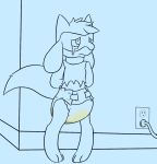  2020 accident ambiguous_gender anthro baby_pok&eacute;mon bodily_fluids bottomwear canid canine clothing cute_eyes cute_face diaper embarrasing embarrassed feces fluffy fluffy_tail fur genital_fluids mammal messing_diaper messy_diaper nintendo omorashi padding peeing pok&eacute;mon pok&eacute;mon_(species) pooping riolu ritzcat scat soiled_diaper soiling soiling_diaper solo standing tears urine video_games wet wet_diaper wetting wetting_diaper worried worried_expression worried_face worried_look 