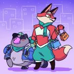  anthro blush bubble_gum canid canine cartoon_network clothing crop_top duo fox hi_res hoodie male male/male mammal mao_mao:_heroes_of_pure_heart procyonid raccoon reggie_(mao_mao:_heroes_of_pure_heart) rufus_(mao_mao:_heroes_of_pure_heart) scarf shapeshiftinterest shirt topwear 