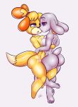  animal_crossing anthro big_breasts big_butt blue_eyes blush bodily_fluids breast_squish breasts breasts_frottage butt canid canine canis cum cum_drip cum_in_mouth cum_inside cum_on_breasts cum_on_leg cum_on_tongue cum_string disney domestic_dog dripping duo female female/female fur genital_fluids grey_body grey_fur hair half-closed_eyes hand_on_back hi_res hug isabelle_(animal_crossing) izzybsides judy_hopps kissing lagomorph leporid mammal narrowed_eyes nintendo nude open_mouth purple_eyes rabbit shih_tzu simple_background smile snowballing squish thick_thighs tongue toy_dog video_games white_background wide_hips yellow_body yellow_fur zootopia 