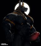  abs anthro anubian_jackal anubis balls biceps big_balls big_penis black_body black_fur canid canine canis deity ear_piercing ear_ring egyptian_mythology erection fur genitals headdress humanoid_genitalia humanoid_penis jackal male mammal middle_eastern_mythology muscular muscular_anthro muscular_male mythology nipple_piercing nipples nude pecs penis piercing solo tattoo werethrope 