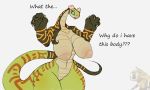  anthro big_breasts breasts dialogue dreamworks genitals haplorhine hi_res huge_breasts inverted_nipples kung_fu_panda mammal master_mantis master_monkey master_viper monkey nipples nude primate pussy reptile scalie simple_background snake venjiiart white_background 