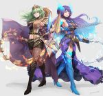  2girls absurdres brighid_(xenoblade) byleth_(fire_emblem) byleth_(fire_emblem)_(female) crossover fire_emblem fire_emblem:_three_houses gonzarez highres multiple_girls xenoblade_chronicles_(series) xenoblade_chronicles_2 