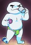  absurd_res alternate_species anthro belly big_belly blue_nipples blue_pawpads boo_(mario) breadbeast_(artist) briefs bulge chubby_male clothing cup dessert doughnut food ghost green_clothing green_underwear hi_res humanoid humanoidized looking_at_viewer male mario_bros nintendo nipples one_eye_closed overweight overweight_anthro overweight_male pawpads paws size_difference slightly_chubby smaller_male solo solo_focus spirit tongue tongue_out underwear video_games white_body wink 