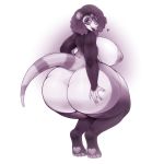  &lt;3 1:1 alexaxes anthro big_breasts big_butt breasts butt eyewear female glasses hi_res holding_butt huge_breasts huge_butt hyper hyper_butt mammal marsupial mature_female nude phalangeriform thick_thighs tongue tongue_out 