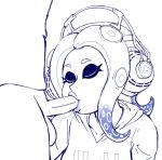  animal_humanoid balls blue_and_white bottomless bottomless_male cephalopod cephalopod_humanoid clothed clothing duo eyelashes eyes_closed fellatio female genitals headphones humanoid line_art lips male male/female marine marine_humanoid mataknight mollusk mollusk_humanoid monochrome nintendo octarian octoling oral oral_penetration outta_sync penetration penile penis pseudo_hair sex sketch splatoon tentacle_hair tentacles video_games 