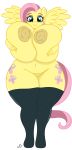  absurd_res alpha_channel anthro anthrofied big_breasts bite biting_lip biting_own_lip breasts clothing cogsfixmore equid equine female fluttershy_(mlp) friendship_is_magic hi_res huge_breasts legwear mammal mostly_nude my_little_pony nipples pegasus self_bite smile solo thick_thighs thigh_highs wings 