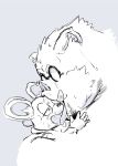  2020 anthro blush duo eyes_closed eyewear glasses hi_res hug kemono kissing male mammal mouse murid murine portrait rodent simple_background sketch suid suina sus_(pig) tachiuo tongue tongue_out wild_boar 