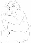  2016 7jq3cm79rx6otm1 anthro belly canid canine canis domestic_dog humanoid_hands kemono male mammal monochrome navel overweight overweight_anthro overweight_male simple_background sitting sketch solo tongue tongue_out white_background 