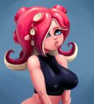  animal_humanoid blue_eyes cephalopod cephalopod_humanoid clothing eyelashes female humanoid lips looking_up marine marine_humanoid mataknight mollusk mollusk_humanoid nintendo nipple_outline octarian octoling outta_sync pseudo_hair solo splatoon suction_cup tentacle_hair tentacles tight_clothing video_games 