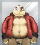  animal_humanoid anthro belly big_belly big_nipples breadbeast_(artist) brown_body brown_nipples bulge clothed clothing eyebrows head_tuft hi_res humanoid jacket jockstrap koopa koopa_humanoid koopaling male mario_bros morton_koopa_jr. muscular muscular_anthro muscular_male navel nintendo nipples open_clothing open_topwear red_clothing red_jacket red_topwear scalie scalie_humanoid smile solo teeth_showing thick_eyebrows topwear tuft underwear video_games white_jockstrap 