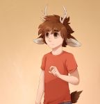  2018 5_fingers animal_humanoid brown_hair cervid cervid_humanoid clothed clothing digital_media_(artwork) fingers hair hi_res horn humanoid male mammal mammal_humanoid reysi 