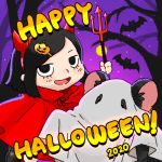  1:1 2020 anthro biped black_body black_fur duo fur halloween halloween_costume holidays homebearstudio human mammal moon murid murine nairi:_tower_of_shirin night official_art outside rat rodent text video_games 