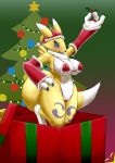  absurd_res anthro big_breasts bikini breasts camel_toe canid canine christmas clothing dewstar_(artist) digimon digimon_(species) female fox hi_res holidays mammal renamon solo swimwear thick_thighs wide_hips 