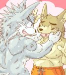  2006 angry anthro brown_body brown_fur canid canine canis clothing domestic_dog fur humanoid_hands kemono low_res male mammal muscular muscular_male s_h_o underwear white_body white_fur wolf 