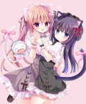  animal_ears dress neko nekomimi shiwasu_horio tail yuri 