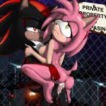  1:1 absurd_res accessory amy_rose anthro anus balls barefoot bite biting_lip biting_own_lip black_body bodily_fluids breasts butt butt_grab chest_tuft cum cum_in_pussy cum_inside cum_on_balls cum_on_leg cum_on_penis dash-the-cheetah duo embrace erection eulipotyphlan eye_roll eyelashes female fence genital_fluids genitals hair_accessory hairband half-closed_eyes hand_on_butt hedgehog hi_res humanoid_genitalia humanoid_penis humanoid_pussy lifted looking_at_viewer looking_pleasured male male/female mammal narrowed_eyes night nude open_mouth outside penetration penis pink_body plantigrade pussy red_eyes red_stripes self_bite sex shadow_the_hedgehog smile sonic_the_hedgehog_(series) stripes tail_grab tuft vaginal vaginal_penetration 