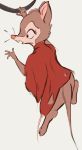  2020 anthro brown_body brown_fur buckteeth cheek_tuft don_bluth facial_tuft fur head_tuft hi_res mammal mouse mrs._brisby murid murine rodent simple_background solo teeth the_secret_of_nimh tohupo tuft whiskers white_background 