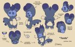  anthro blush english_text female hi_res model_sheet nipples paws solo text tinybeasts unknown_species 