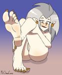  blush butt disney eda_(the_owl_house) feet female foot_fetish foot_focus genitals hi_res humanoid humanoid_pointy_ears mrchasecomix nails not_furry nude pussy snaggle_tooth soles solo the_owl_house toenails toes 