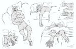  14:9 abs anthro bed bottomwear brownsdragon canid canine canis claws clothing digitigrade domestic_dog fur fur_growth furniture growth hi_res human human_to_anthro male mammal nipples open_mouth paws pillow sequence sleeping solo species_transformation tongue tongue_out transformation 