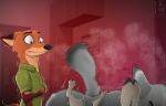  absurd_res bodily_fluids canid canine canis cuckold disney duo female fox hi_res humiliation ilovejudyhopps judy_hopps lagomorph leporid male male/female mammal nervous nick_wilde rabbit shaking shaking_hips sweat thrusting voyeur wolf zootopia 