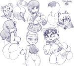  absurd_res ailurid anthro blue_and_white bottomless bottomwear brand_new_animal breasts butt canid canine choker clothed clothing deltarune dinosaur domestic_cat eyes_covered felid feline felis female fox genitals group hi_res holding_breast human jewelry krystal looking_back mammal michiru_kagemori monochrome multiple_images necklace nintendo nipples nude nut_(magical_girl_friendship_squad) pkfirefawx pussy raccoon_dog red_panda reptile scalie sketch skirt star_fox studio_trigger susie_(deltarune) tatto tiger_lily video_games 