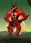  2020 4_legs absurd_res antennae_(anatomy) anthro arthropod black_body branch buzzwole digital_media_(artwork) forest genitals hi_res insect male masturbation multi_leg multi_limb multi_tone_body muscular muscular_anthro muscular_male nintendo pecs penile penile_masturbation penis pok&eacute;mon pok&eacute;mon_(species) red_body sky solo t-ace_juice tree ultra_beast video_games wings yellow_wings 