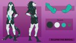 2020 anthro balls claws digital_media_(artwork) english_text erection fur genitals hi_res looking_at_viewer male mammal model_sheet nude penis prismanoodle_(artist) sergal simple_background smile solo standing text white_body 