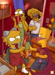  bart_simpson homer_simpson lisa_simpson marge_simpson orange_box the_simpsons 