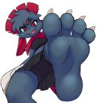  4_toes anthro claws fang_the_weavile feet female first_person_view foot_fetish foot_focus looking_at_viewer low-angle_view nintendo pok&eacute;mon pok&eacute;mon_(species) soles solo toe_claws toes video_games watchoutfordragons weavile 